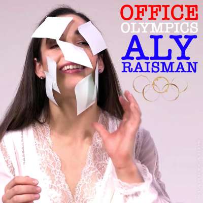 Aly Raisman wins gold in the Office Olympics