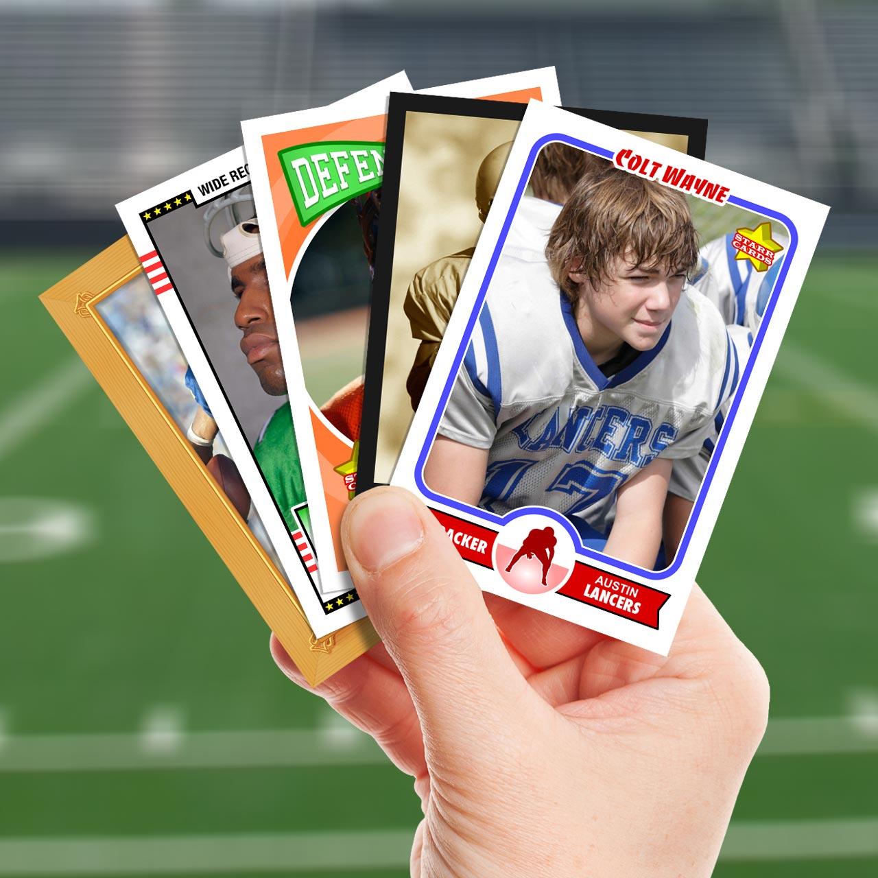 custom football cards