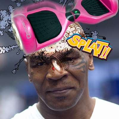 Mike Tyson gets knocked out by CyBoard