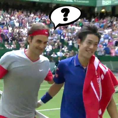 Roger Federer loses track of match point at Gerry Weber Open