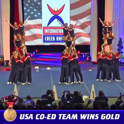 USA Co-ed Team wins gold medal at ICU World Cheerleading Championship