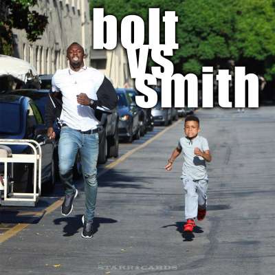 Usain Bolt vs 8-year-old Demarjay Smith