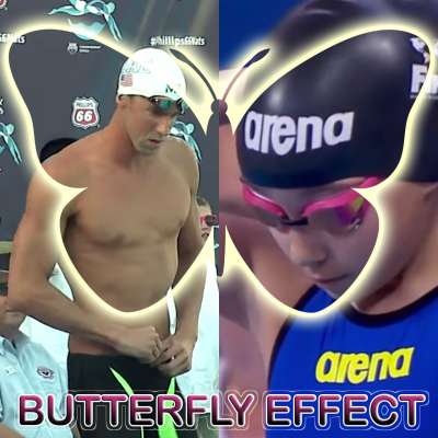 10-year-old Alzain Tareq and 30-year-old Michael Phelps demonstrate the butterfly effect