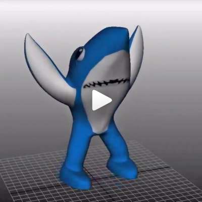 3D model of Left Shark from Katy Perry Super Bowl halftime performance