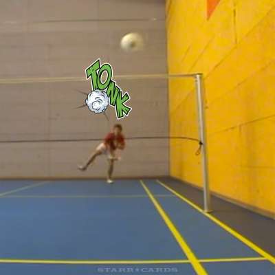 Badminton trick shots from Switzerland