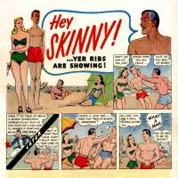 Comic book ad with Charles Atlas' "Hey Skinny!" comic