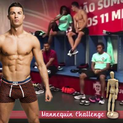 Cristiano Ronaldo and Portugal's national football team take the Mannequin Challenge