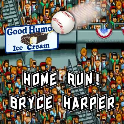 Grand Slam! Bryce Harper hits 100th HR off of Good Humor sign