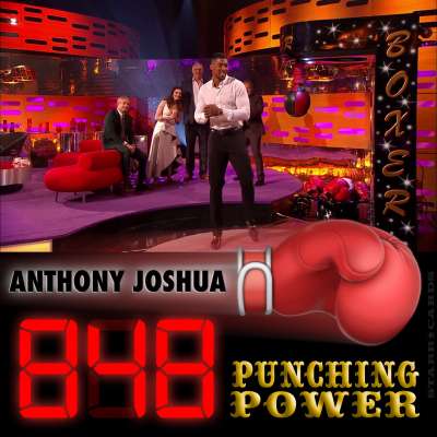 Heavyweight champ Anthony Joshua scores 848 on arcade boxing machine on 'The Graham Norton Show'