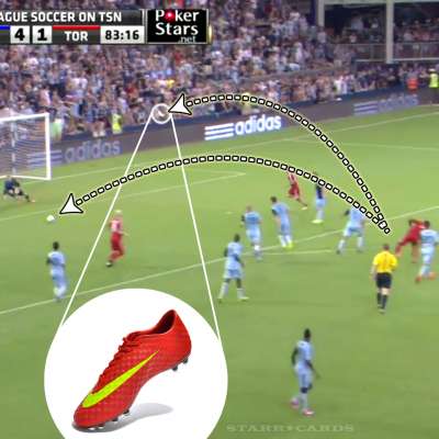 Toronto FC forward Bright Dike scores shoe goal