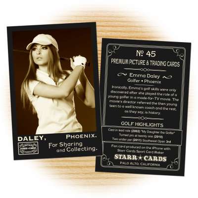 Golf card template from Starr Cards Golf Card Maker.