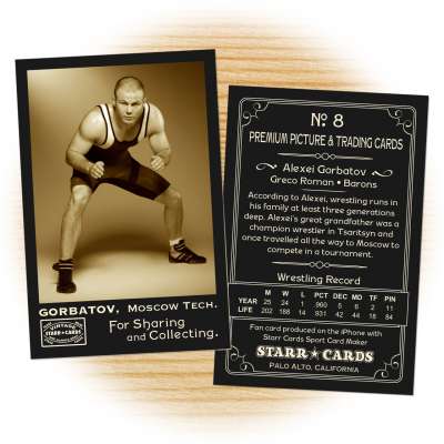 Wrestling card template from Starr Cards Wrestling Card Maker.