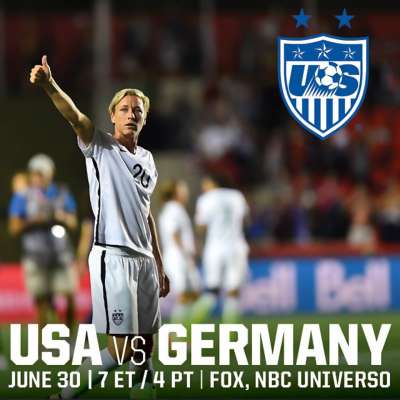 Women's World Cup Semifinal June 30, 2105: USWNT vs Germany